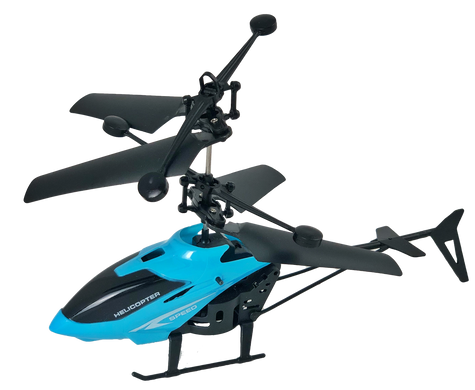 Літаючий usb вертоліт c сенсорним управлінням рукою Induction Flight Блакитний