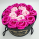 Подарунковий набір мила з троянд у капелюшної коробки Рожевий