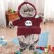 Игрушка мягкая Кот Басик в свитере 30см В бордовом
