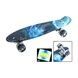 Пенни борд со светящимися колесами Galaxy PU Penny Board Черный космос