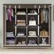 Шафа для одягу тканинна 4 секції 170х45х170см Storage Rack 28170 Коричнева