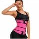 Утягивающий пояс для похудения Waist training corset Розово-черный XL