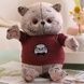 Игрушка мягкая Кот Басик в свитере 30см В бордовом