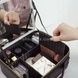 Косметичка-органайзер шкіряна з дзеркалом LED підсвічування RV Чорна