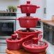 Набор посуды с крышками 10 предметов Top Kitchen ТК00050 Красный