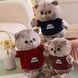 Игрушка мягкая Кот Басик в свитере 30см В бордовом