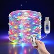 Гірлянда роса внутрішня лінійна 60м 600LED USB LU989mult Мультиколор