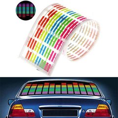 Эквалайзер на стекло авто, светомузыка, 45х11 см Разноцветный