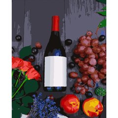 Картина по номерам Strateg ПРЕМИУМ Вино до ужина размером 40х50 см (GS287)