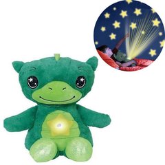 Дитяча плюшева іграшка Дракон нічник-проектор зоряного неба Star Belly Зелений