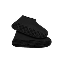 Силиконовые водонепроницаемые чехлы-бахилы для обуви от дождя и грязи, размер M Черные