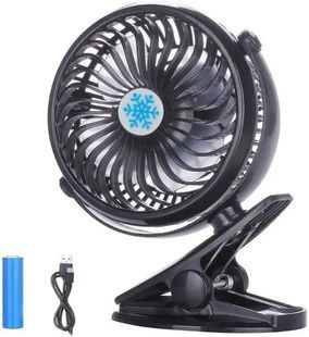Вентилятор F168 USB с аккумулятором 18650 Черный