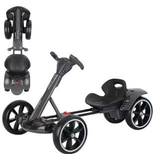 Электрокарт аккумуляторный Bambi складной детский до 30 кг M6072Eco Koleso Go Kart Черный