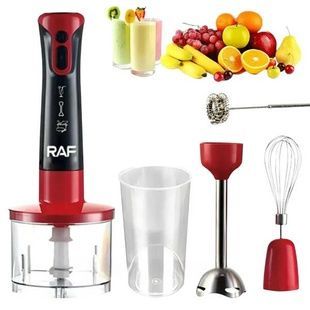 Блендер погружной 5в1 со сменными насадками Blender Stir bar R.340 RAF Черный с красным