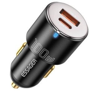Зарядний пристрій Essager Optimus Prime Power Car Charger A+C 100W black (ECCAC-QTZ01)