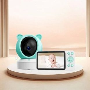Відеоняня C8 з WiFi, LCD-монітором 5", Full HD, нічний вигляд., датчиком температури та вологості та додатком Блакитна з білим