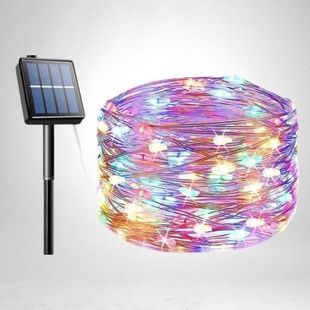 Світлодіодна гірлянда 12м 100LED RGB (живлення від сонячної панелі) Мультикольорова