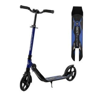 Самокат двухколесный с регулировкой высоты руля, колеса 20 см 60490/67490 Best Scooter Черный с синим
