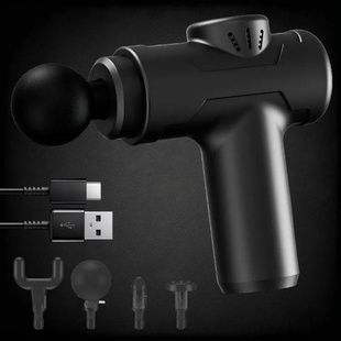Ручний масажер для м'язів Fascial Gun 8211 Чорний