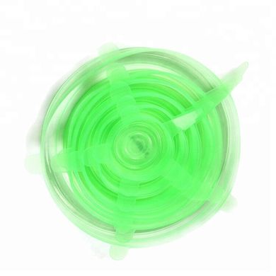 Силиконовые универсальные крышки Super stretch silicone lids зеленые