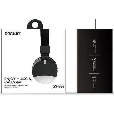 Беспроводные Bluetooth наушники Gorsun GS-E86 Micro SD Черные