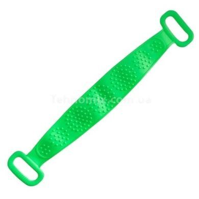 Двухсторонняя силиконовая мочалка Silica Gel Bath Brush Зеленая