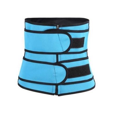 Утягивающий пояс для похудения Waist training corset Голубой-черный XXL