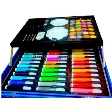 Набір для дитячої творчості та малювання Painting Set 145 предметів Космонавт Блакитний