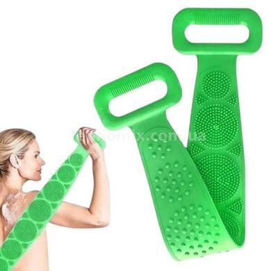 Двухсторонняя силиконовая мочалка Silica Gel Bath Brush Зеленая