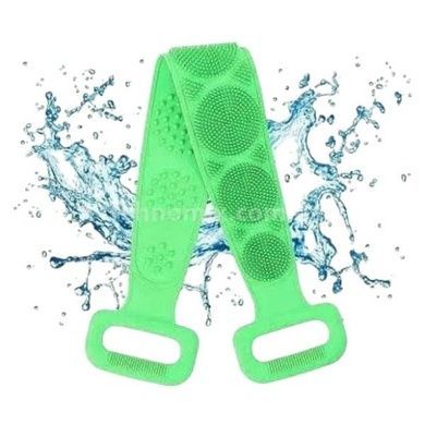 Двухсторонняя силиконовая мочалка Silica Gel Bath Brush Зеленая
