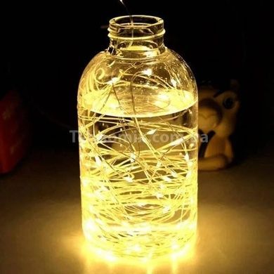 Гірлянда роса лінійна USB з пультом 20 м 200LED Жовтий