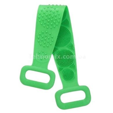 Двухсторонняя силиконовая мочалка Silica Gel Bath Brush Зеленая
