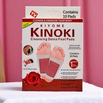 Токсиновивідні пластирі для стоп з екстрактом троянди 10шт KINOKI