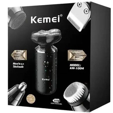 Машинка для стрижки волос со сменными насадками Kemei KM-1004 Черный