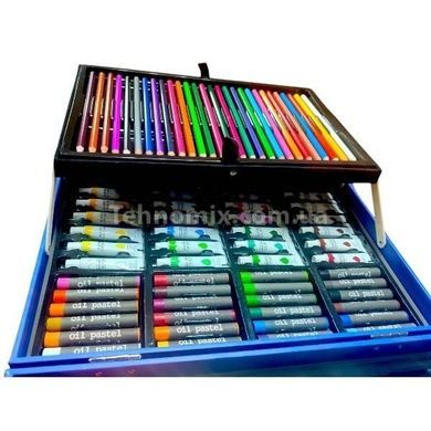 Набір для дитячої творчості та малювання Painting Set 145 предметів Космонавт Блакитний