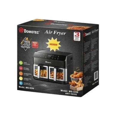 Аерофритюрка DOMOTEC MS-3226 4800W 7,5+7,5Л Чорна