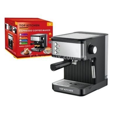 Кофеварка Эспрессо со стимером 1500Вт 15 бар Top Kitchen Tk00215 Черная