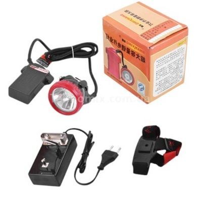 Фонарь шахтерский аккумуляторный 3.7V 220V Черный