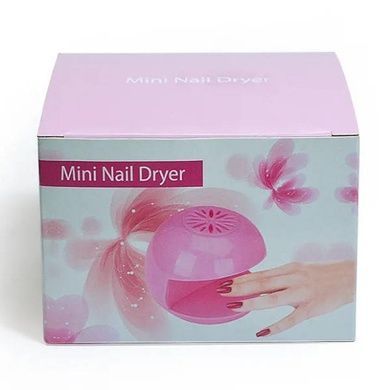 Міні-сушарка для нігтів із вентилятором на батарейках Nail Dryer Рожева