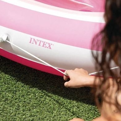 Матрац надувний з козирком Райський 244x119x97см Intex 57804 EU Рожевий