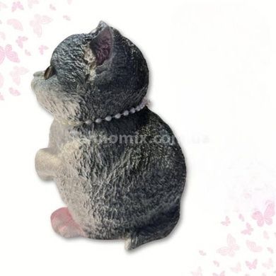 Сквіш-антистрес Котик сидить 11*16см Pinch Family Білий з чорним
