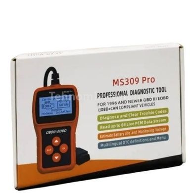 Сканер для діагностики авто MS309PRO OBD2 Оранжевий з чорним