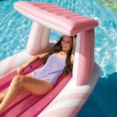 Матрац надувний з козирком Райський 244x119x97см Intex 57804 EU Рожевий