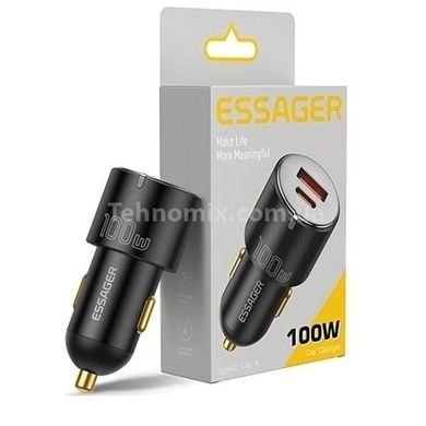 Зарядний пристрій Essager Optimus Prime Power Car Charger A+C 100W black (ECCAC-QTZ01)