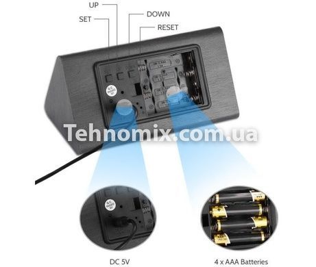 Часы настольные VST-861 с красной подсветкой