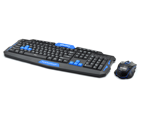 Комплект бездротової клавіатури з мишею ATLANFA AT-8100 Чорний