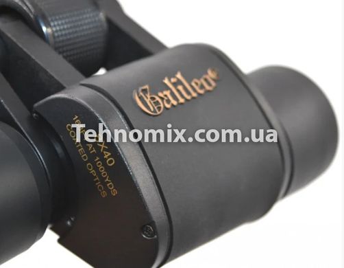 Бінокль компактний оптичний з чохлом 8X40 Galileo W7 Чорний