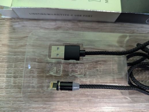УЦЕНКА! Магнитный кабель 3 в 1 USB - microUSB / Lightning / Type-C