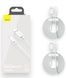 Кабель Baseus Simple Wisdom Data Cable Kit USB to iP 2.4A (2PCS/Set)1.5m White
