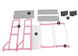 Стеллаж для хранения над стиральной машиной Laundry Rack TW-106 Розовый